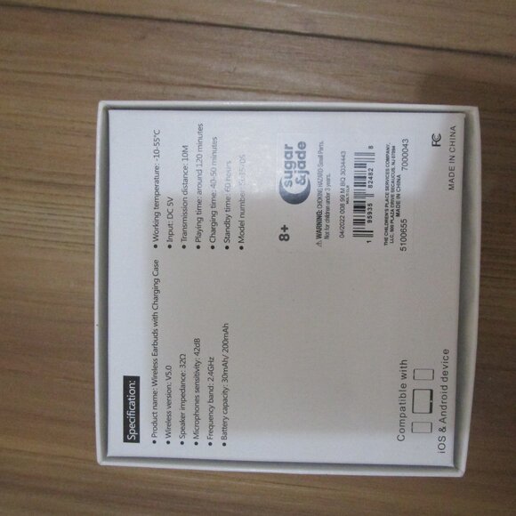 Sugar & Jade White Wireless Bluetooth earbuds colorful sparkle case NIB - Picture 3 of 13